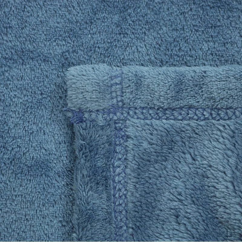Adult Wearable Blanket with Pocket - Flannel Blanket with Sleeves (Navy)