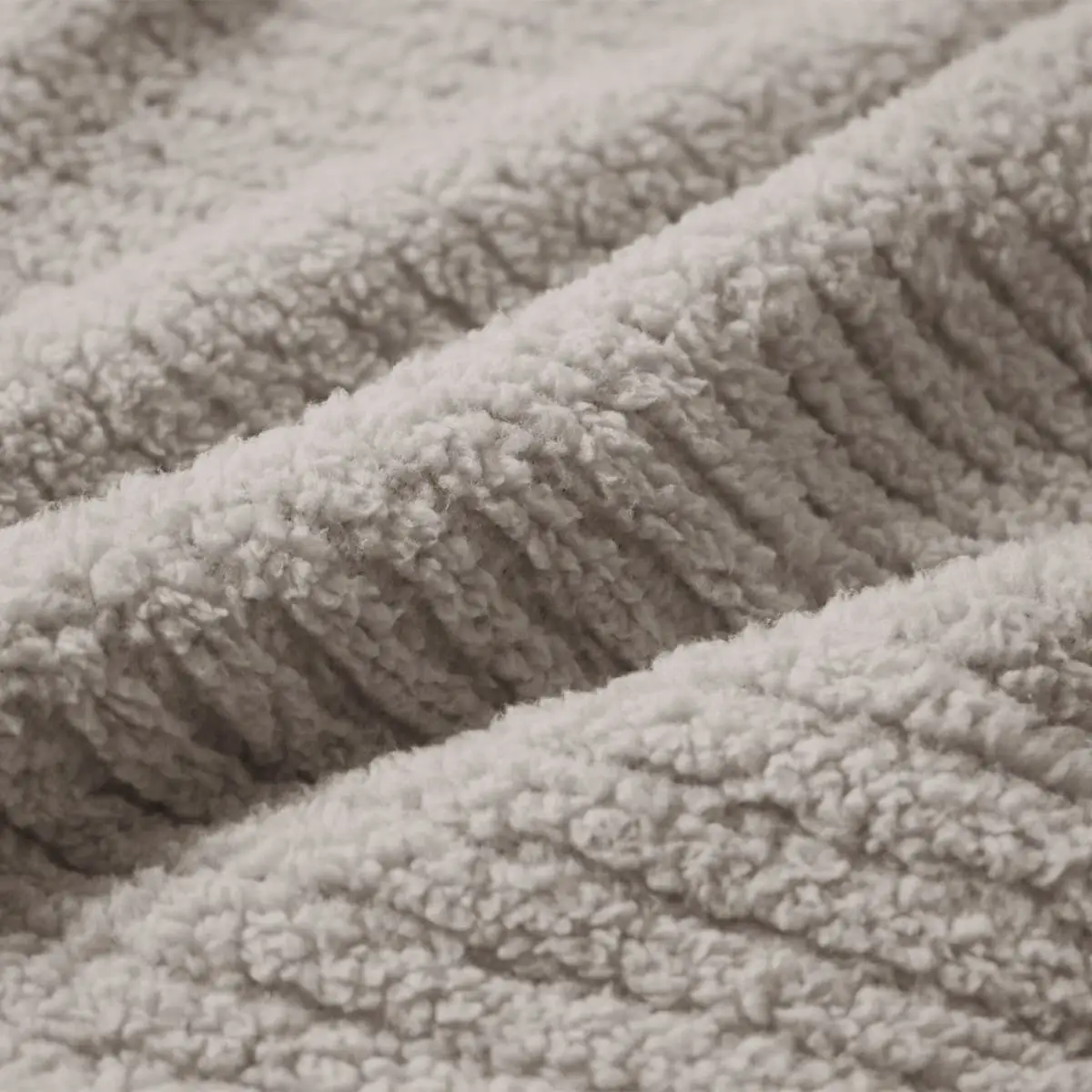 Fino Plush Blanket | Bold Striped Textured | Light Brown