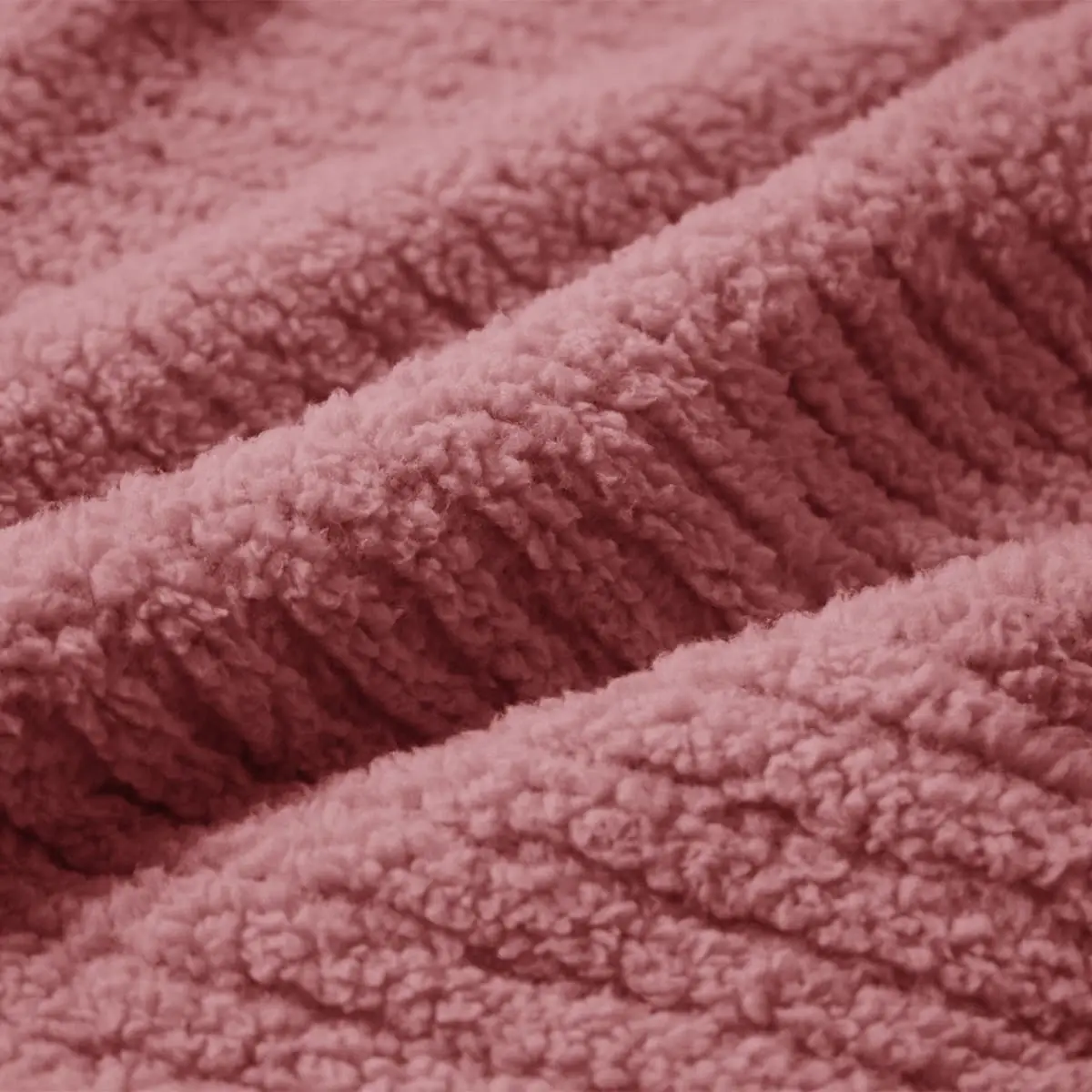 Fino Plush Blanket | Bold Striped Textured | Pink