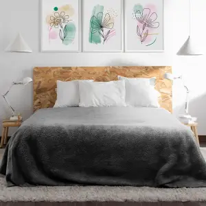 Fino Plush Blanket | Dark Grey