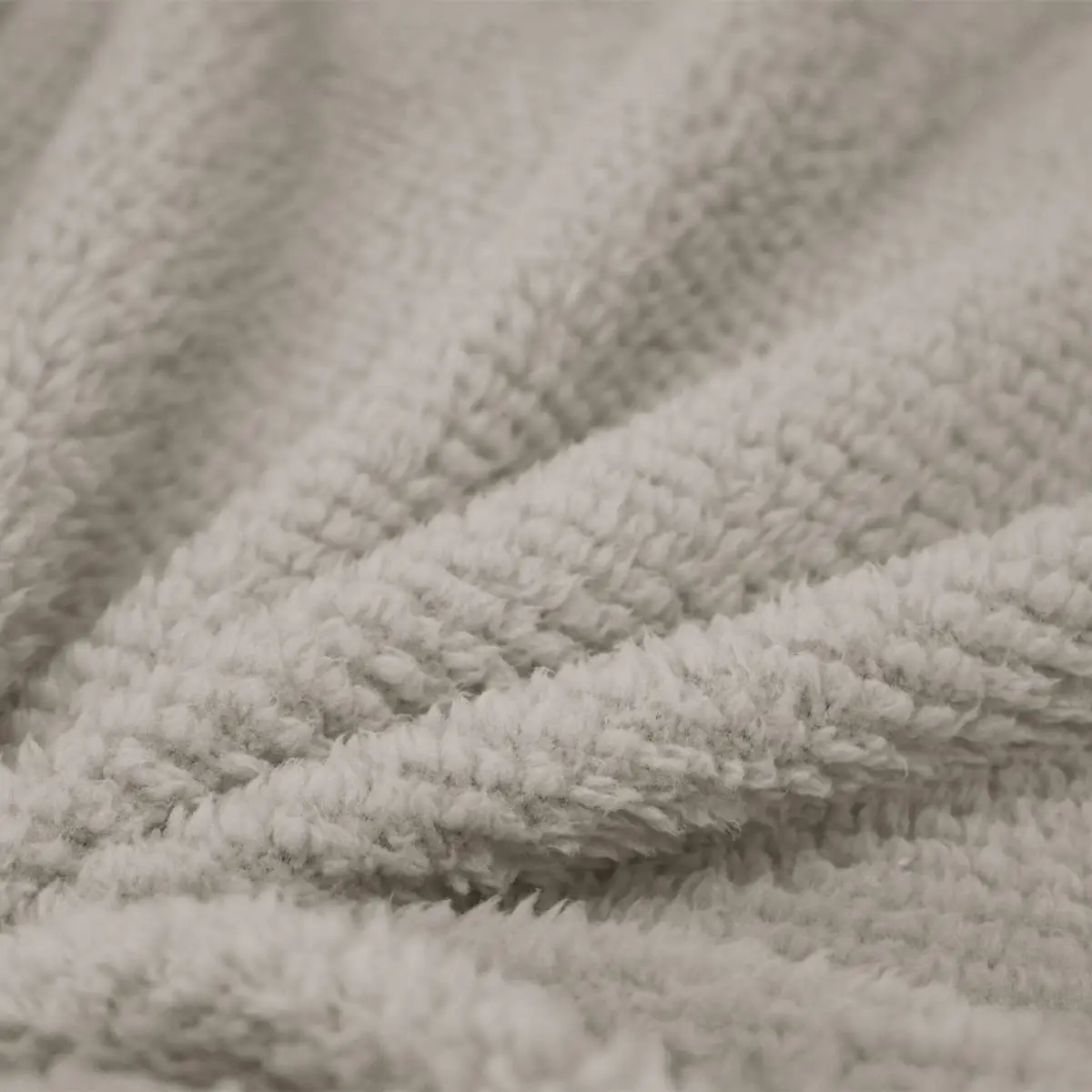 Fino Plush Blanket | Thin Striped Textured | Light Brown
