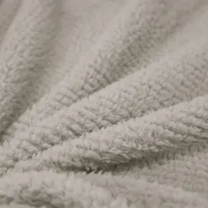Fino Plush Throw | Thin Striped Textured | Light Brown