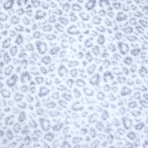 Leopard Frosted Printed Plush Blanket (White)