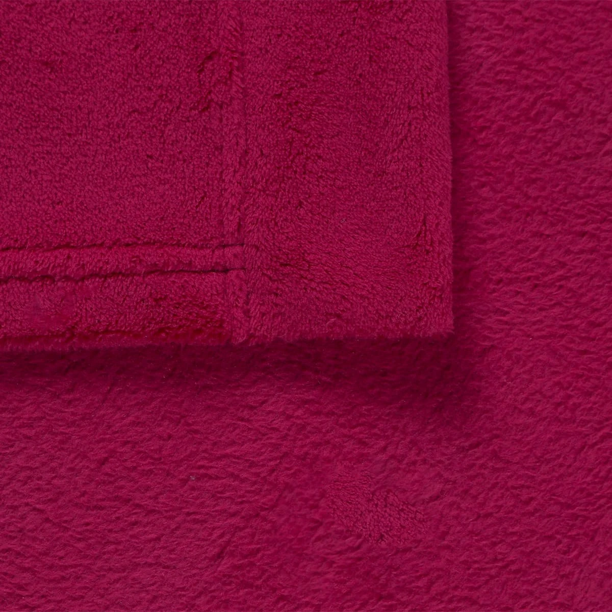 Solid Color Flannel Bathrobe (Wine Red)