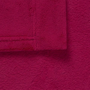 Solid Color Flannel Bathrobe (Wine Red)
